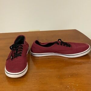 Old School VANS canvas skate shoe sneaker maroon size 7.5 #springbreak